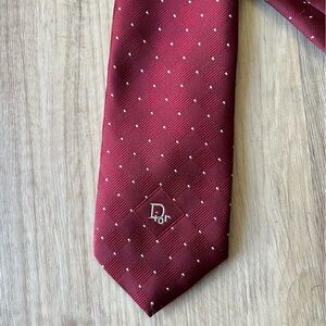 Vintage Christian Dior Logo Tie with Dots